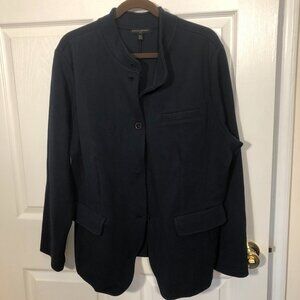 Banana Republic navy blue jacket, round collar, XXL